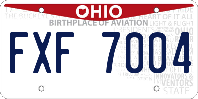 OH license plate FXF7004