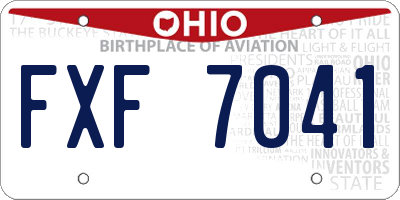 OH license plate FXF7041