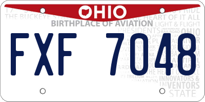 OH license plate FXF7048