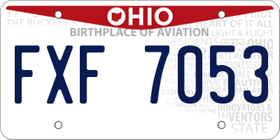 OH license plate FXF7053