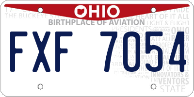 OH license plate FXF7054