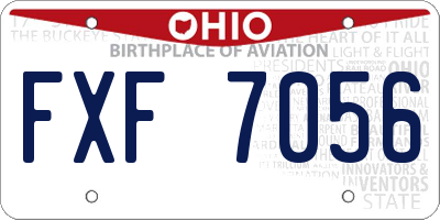OH license plate FXF7056