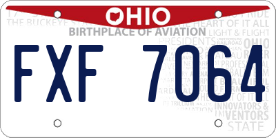 OH license plate FXF7064