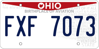 OH license plate FXF7073