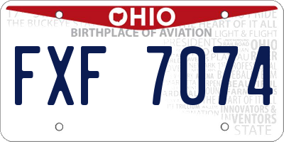 OH license plate FXF7074