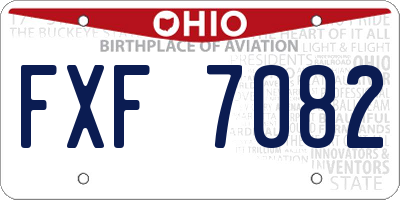 OH license plate FXF7082