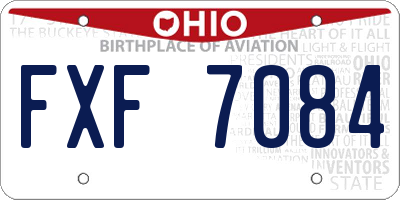 OH license plate FXF7084