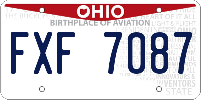 OH license plate FXF7087