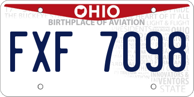 OH license plate FXF7098