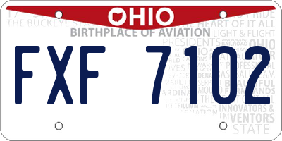 OH license plate FXF7102