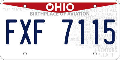 OH license plate FXF7115