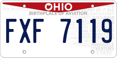 OH license plate FXF7119
