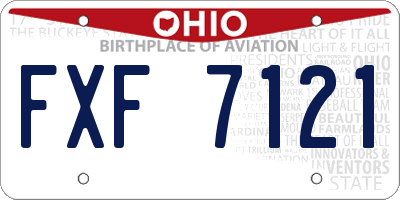 OH license plate FXF7121