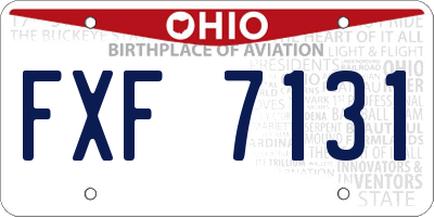 OH license plate FXF7131