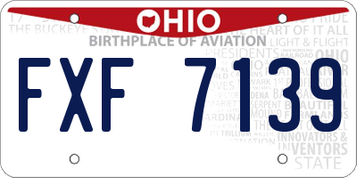 OH license plate FXF7139