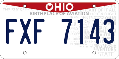 OH license plate FXF7143