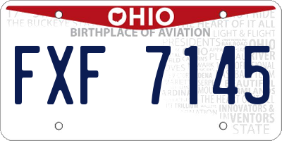 OH license plate FXF7145