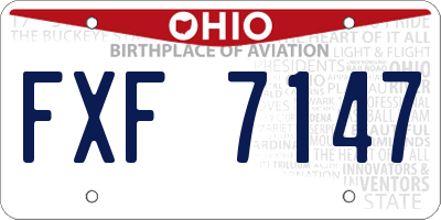 OH license plate FXF7147