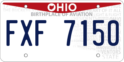 OH license plate FXF7150