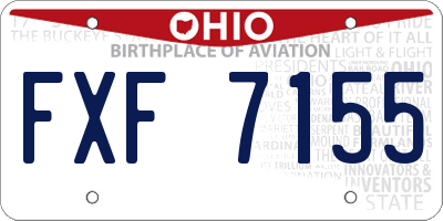 OH license plate FXF7155