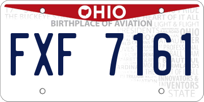 OH license plate FXF7161