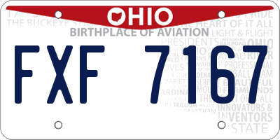 OH license plate FXF7167