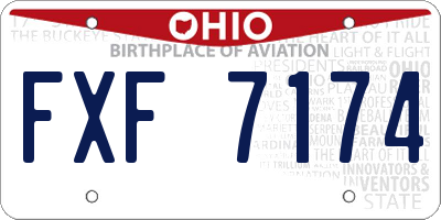 OH license plate FXF7174