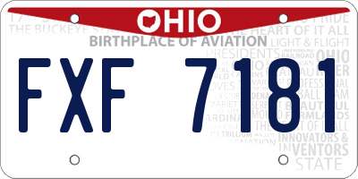 OH license plate FXF7181