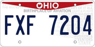 OH license plate FXF7204