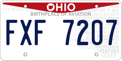 OH license plate FXF7207