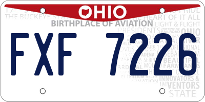 OH license plate FXF7226