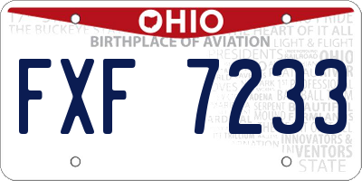 OH license plate FXF7233