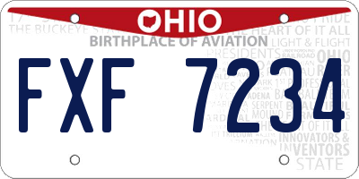 OH license plate FXF7234