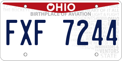 OH license plate FXF7244