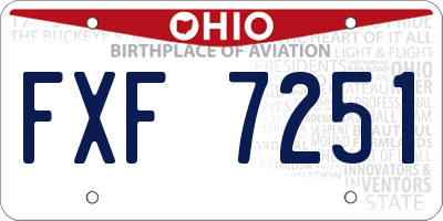 OH license plate FXF7251