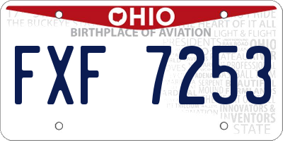 OH license plate FXF7253