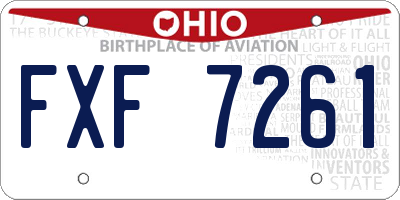 OH license plate FXF7261