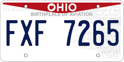 OH license plate FXF7265