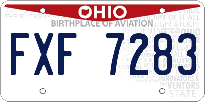 OH license plate FXF7283