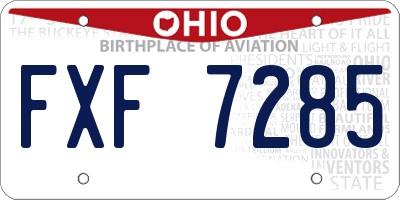 OH license plate FXF7285