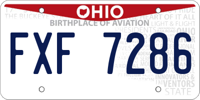 OH license plate FXF7286