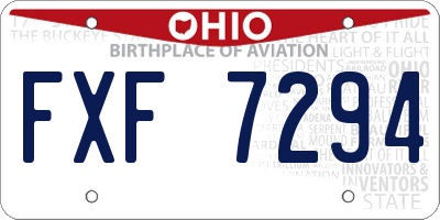 OH license plate FXF7294