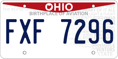 OH license plate FXF7296