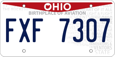 OH license plate FXF7307