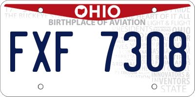 OH license plate FXF7308