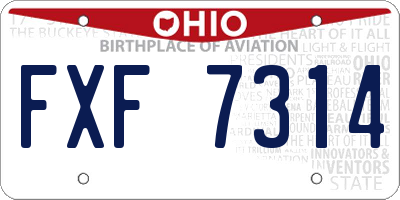 OH license plate FXF7314