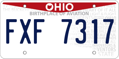 OH license plate FXF7317