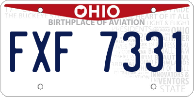 OH license plate FXF7331