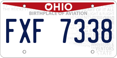 OH license plate FXF7338