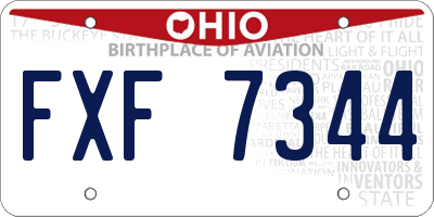 OH license plate FXF7344